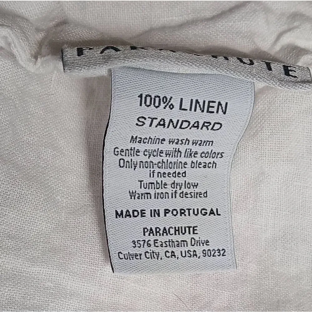 Parachute pure 100% linen white pillowcase standard 2pcs